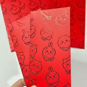 10 шт. милый мультфильм Чиикава 2025 китайский год красные конверты красные пакеты счастливые карманы для денег весенний фестиваль украшения