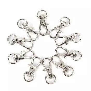 10 шт. мини-брелок из алюминиевого сплава для изготовления защелкивающегося пружинного зажима, карабина с пряжкой
