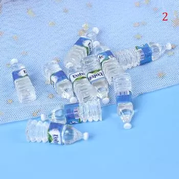 10 шт. Мини-бутылка для минеральной воды 1:12 Миниатюрный аксессуар для кукольного домика, игрушка для питья
