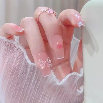 10 шт., мини-дизайн ногтей, прозрачное плоское сердце, бант, ювелирные изделия, желейная смола, галстук-бабочка, 3D украшения для дизайна ногтей, аксессуары для дизайна ногтей светло-синий