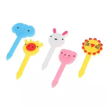 10 шт. Мини-ферма животных мультфильм вилка фрукты дети закуски торт десерт вилка one size