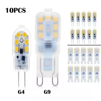 10 шт. мини-G4 COB 12 светодиодных ламп с регулируемой яркостью переменного/постоянного тока 12 В 220 В 110 В G9 14 светодиодных свечей заменяют 30 Вт 40 Вт галогенные лампы для прожекторов люстры