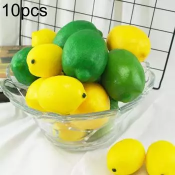10 шт. Мини искусственный лимон имитация фруктов реквизит для фотосъемки декор стола для вечеринки зелёный
