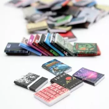 10 шт. мини-книга, модель тонкой работы, реалистичный кукольный домик, книжный орнамент для ролевых игр, аксессуары для игрушек