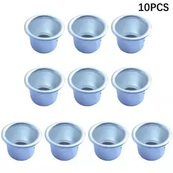 10 шт. Мини-круглая подставка для свечей, золото, серебро, подставка для подсвечника, контейнер, аксессуар, алюминий, домашний декор для вечеринки серебряный