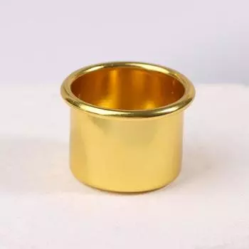 10 шт. Мини-круглая подставка для свечей, золотая подставка для подсвечника своими руками, подставка для контейнера, аксессуары из алюминия для домашнего декора вечеринки 10pcs