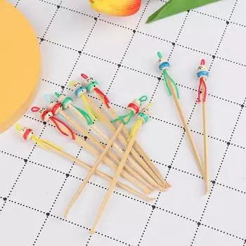 10 шт. мини-кукла, деревянные бамбуковые ушные палочки для удаления воска, очиститель, инструмент для ухода за ушами one size