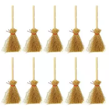 10 шт. Мини метла ведьма соломенные метлы DIY подвесные украшения для вечеринки на Хэллоуин украшения костюм реквизит кукольный домик аксессуары красный
