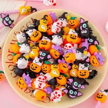 10 шт. Мини милый мультяшный рождественский силиконовый чехол для ручки, кавайный колпачок для карандаша, креативный удлинитель для карандашей, школьные принадлежности, подарки