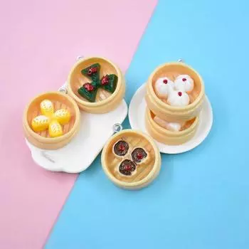 10 шт., мини-миниатюры для еды, поделки из смолы, мини-фигурки «сделай сам», сказочный сад, декор для кукольного домика, мох, террариум, микропейзаж 1.1x2.7x3.1cm разноцветный