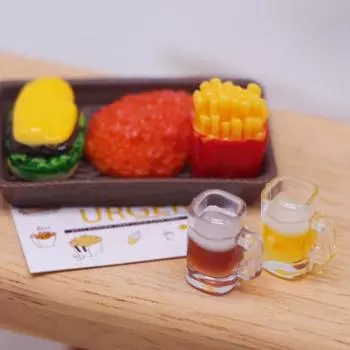 10 шт. Мини-пивная кружка для кукольного домика, акриловая кружка с имитацией пива жёлтый