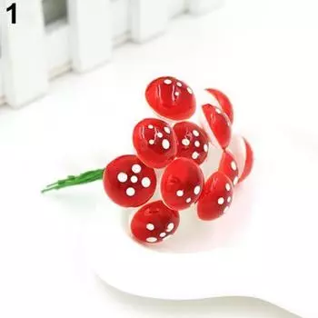 10 шт. мини-поддельные грибы для мини-растительных горшков Фея DIY Декор садовый кукольный домик оранжевый