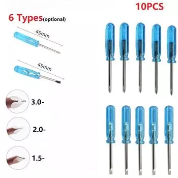 10 шт. Мини-шлицевые крестовые отвертки для ремонта ноутбука X-Box 1,5/2,0/3,0 мм, водонепроницаемый набор бит Ph2 45mm 3.0 cross head 1pc