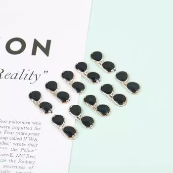 10 шт. мини-солнцезащитные очки с плоской задней частью из смолы, декор «сделай сам», игрушки для кукол, аксессуары one size