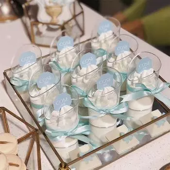 10 шт. Мини-стаканчики для десертов из прозрачного пластика, многоразовые, для дегустации, десертов, закусок, муссов, желе, йогурта, выпечки, сервировки, салатов, миски 10pcs