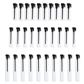 10 шт. Мини стеклянные флаконы для образцов духов, пустые лабораторные пробирки для пробной партии духов, портативные многоразовые флаконы 1ML