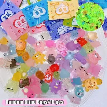 10 шт. мини светящиеся имитационные животные слепые сумки украшения для дома настольные украшения для автомобиля подарок