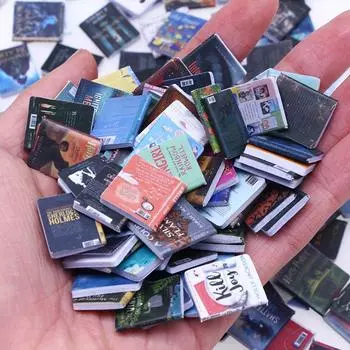 10 шт. Мини-журнальная книга, модель романа для 1:12 кукольных аксессуаров, украшения для кабинета, миниатюрные предметы, праздничные подарки