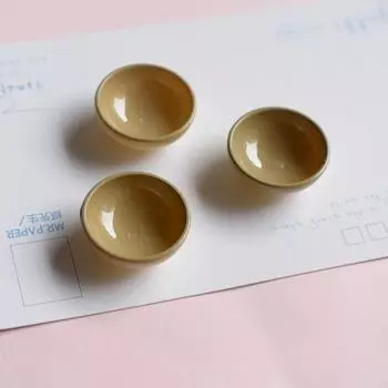 10 шт., миниатюрная миска, блюдо, круглая, масштаб 1/12, кукольный домик, кухонный аксессуар для столовой коричневый