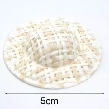 10 шт. Миниатюрная соломенная вязаная шапочка Мини-кукольный кукольный домик Украшения Аксессуары 5 см