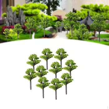 10 шт. Миниатюрные деревья для ландшафта, железнодорожные пейзажи, декор для поезда, деревья для строительства модели, 4cm