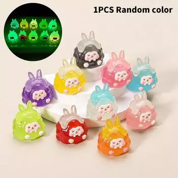 10 шт. Миниатюрные фигурки из смолы, миниатюрные светящиеся фигурки Кики, миниатюрные фигурки животных из смолы для украшения сада, ландшафта, вечеринки onesize