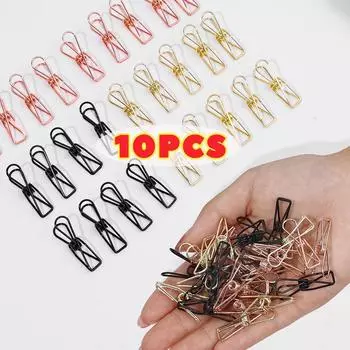 10 шт. многоцелевые ветрозащитные прищепки металлические полые зажимы типа «ласточкин хвост» прочные подвесные зажимы для полотенец зажимы для носков инструменты для домашнего хранения