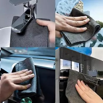 10 шт., многофункциональная кухонная волшебная ткань без водяных знаков, стекло, стекло, ткань для повторного использования, удобный инструмент для чистки зеркал, салфетки, автомобиль, дом, гостиная, ванная комната 20*25CM