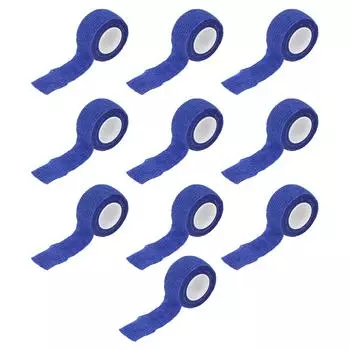 10 шт. Многофункциональная самоклеящаяся повязка для защиты пальцев, эластичная, когезивная повязка 0,98 X темно-синий