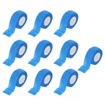 10 шт. Многофункциональная самоклеящаяся повязка для защиты пальцев, эластичная, когезивная повязка 0,98 X синий
