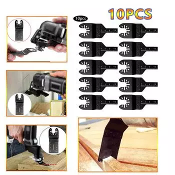 10 шт. многофункциональных осциллирующих пильных полотен, набор универсальных режущих дисков, аксессуары для электроинструментов 10MM