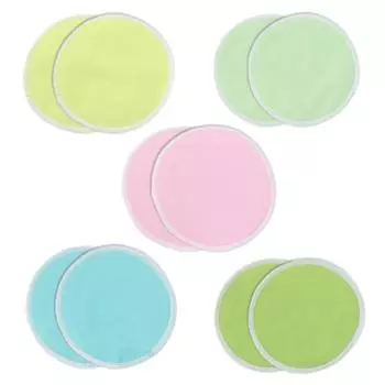 10 шт. многоразовые прокладки для грудного вскармливания, моющиеся, непромокаемые, волокнистые, 12 см