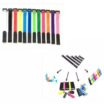 10 шт. многоразовый держатель для ремня для удочки, ремень, стяжки для рыболовных снастей, держатели для кабеля, рыболовные принадлежности, прочный красный