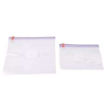 10 шт. многоразовый пакет для консервирования свежих продуктов с застежкой-молнией, мешок для холодильника, контейнер для фруктов 10 Pcs