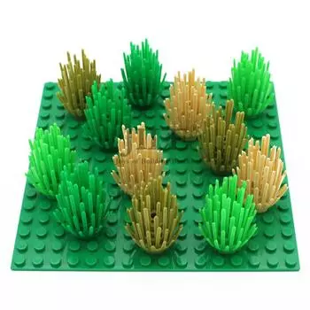 10 шт. Moc Plant Prickly Bush 2x2x4 строительные блоки 6064 Садовая трава DIY кирпичи совместимы с игрушками для просмотра улиц города