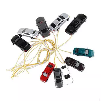 10 шт., модель автомобиля в масштабе HO, мини-машинки, реквизит для фильмов, песчаный стол, железная дорога, пейзаж, окрашенные диорамы