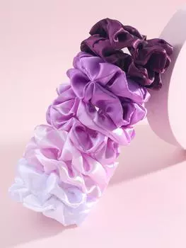 10 шт. Модные атласные резинки для волос для женщин, девочек, эластичные резинки для волос, для хвоста, веревка для волос, красочные головные уборы, аксессуары для волос