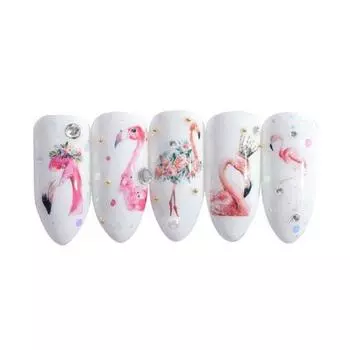 10 шт. модные фламинго водные переводные маникюрные наклейки DIY наклейки для дизайна ногтей декор
