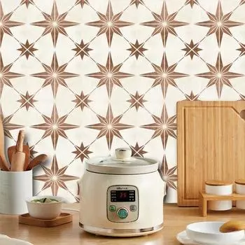 10 шт., модные клейкие наклейки для плитки с принтом, самоклеящиеся 3D мозаичные наклейки для плитки, украшение дома