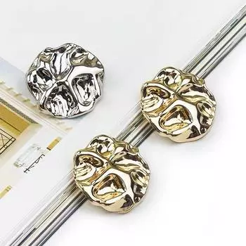 10 шт. Модные кнопки, швейные аксессуары, металлические кнопки, классная нестандартная форма, пряжка из золотого цинкового сплава с волнистой поверхностью 12.5mm