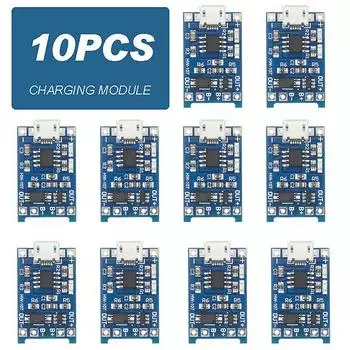 10 шт. модуль Micro USB 5 В 1 А 18650 TP4056 зарядное устройство для литиевой батареи 18650 плата с защитой