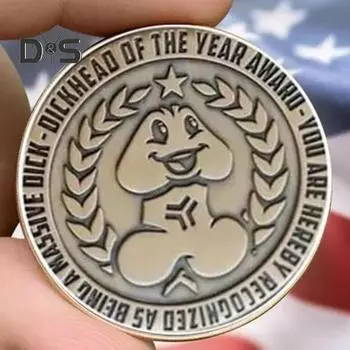 10 шт., монета «Dickhead of the Year», награда «Dickhead», памятная медаль вызова, металлическая коллекция монет, фестиваль, подарок на память, веселый кляп, подарок