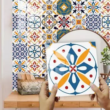 10 шт., мозаичная кристаллическая твердая пленка, наклейка на плитку, кухонный шкаф, домашний декор, маслостойкая пленка, водонепроницаемые наклейки на стены 10x10cmx10pcs