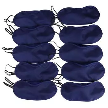 10 шт. Мягкая маска для глаз с подкладкой для путешествий, ночная повязка для сна, защитный чехол для сна