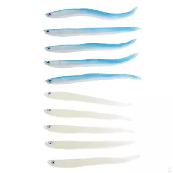 10 шт. мягкая светящаяся рыболовная приманка с угрем, силиконовая 3D-глаза, крючок для гольяна гольяна