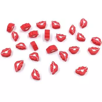 10 шт. мягкие керамические красные бусины смешанного стиля для изготовления ювелирных изделий «сделай сам», серьги с бисером, ожерелье, материал ручной работы, ювелирные аксессуары Style 2/ 10Pcs