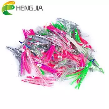 10 шт., мягкие приманки, 7 см, рыболовные приманки для осьминога, воблеры, снасти, двойной цвет, окунь, щука, искусственная силиконовая приманка для плавания 10pc