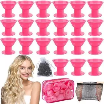 10 шт. мягкие резиновые силиконовые бигуди без нагревания для волос бигуди для завивки волос зажимы без нагревания локоны для волос DIY инструменты для укладки для девочек