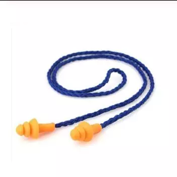 10 шт., мягкие силиконовые беруши с проводом, многоразовые беруши для защиты слуха, шумопонижающие беруши, наушники 10pcs