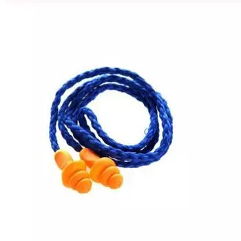 10 шт., мягкие силиконовые беруши с проводом, многоразовые беруши для защиты слуха, шумопонижающие беруши, наушники 10pcs